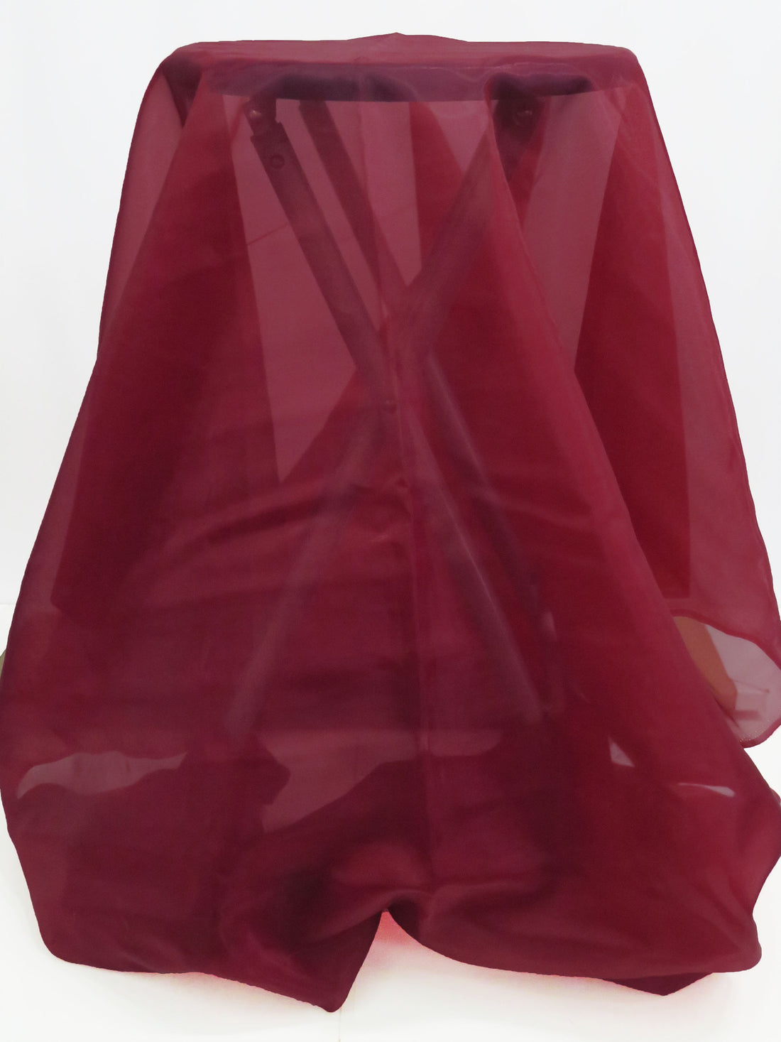 Claret Red 100% Polyester Organza 44W