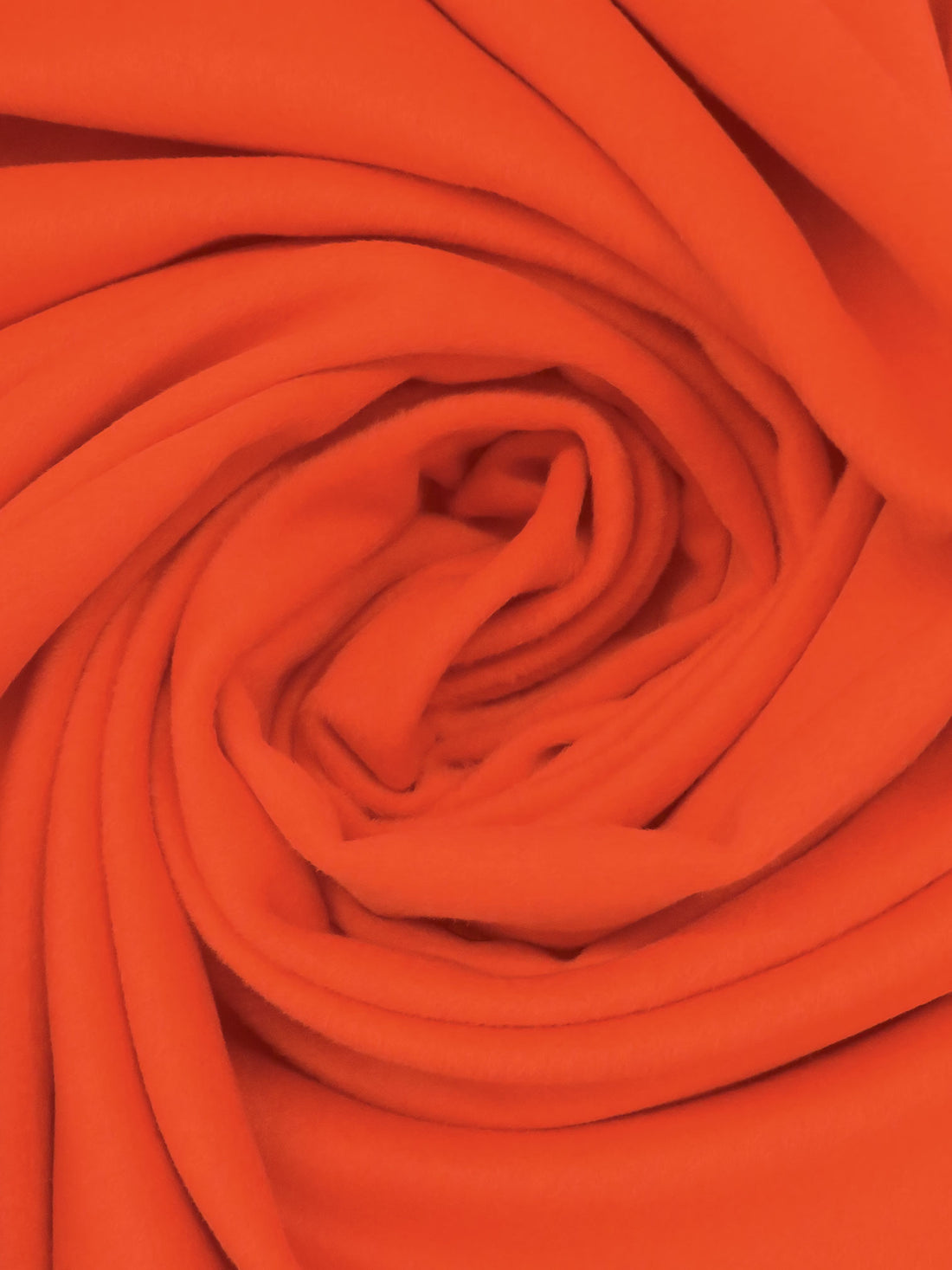 Poppy Orange Wool/Cashmere/Polyester Napped Coating - NY Designer - 56W