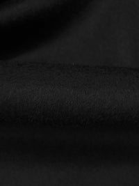 Black Wool/Cashmere/Polyester Napped Coating - NY Designer - 58W