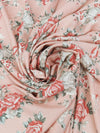 Dusty Coral/Rosey Pink/Sage/Multi 100% Rayon Floral Print Voile Challis 56W