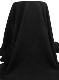 Black Wool/Cashmere/Polyester Napped Coating - NY Designer - 58W