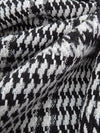 Black/Cloud Gray/Off-White 100% Polyester Novelty Plaid Weave Boucle Suiting 60W