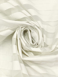 Pearl Cotton/Nylon Horizontal Burnout Stripe Organza 56W