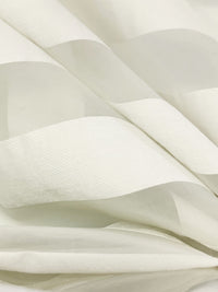 Pearl Cotton/Nylon Horizontal Burnout Stripe Organza 56W