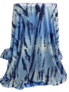 Cerulean Frost/Moonstone Blue/Dark Blue Rayon/Lycra Abstract Streaks Print Jersey Knit 56W