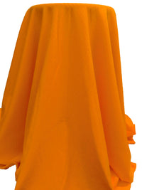 Neon Tangerine Polyester/Spandex Power Grid Fleece Knit - Polartec - 58W