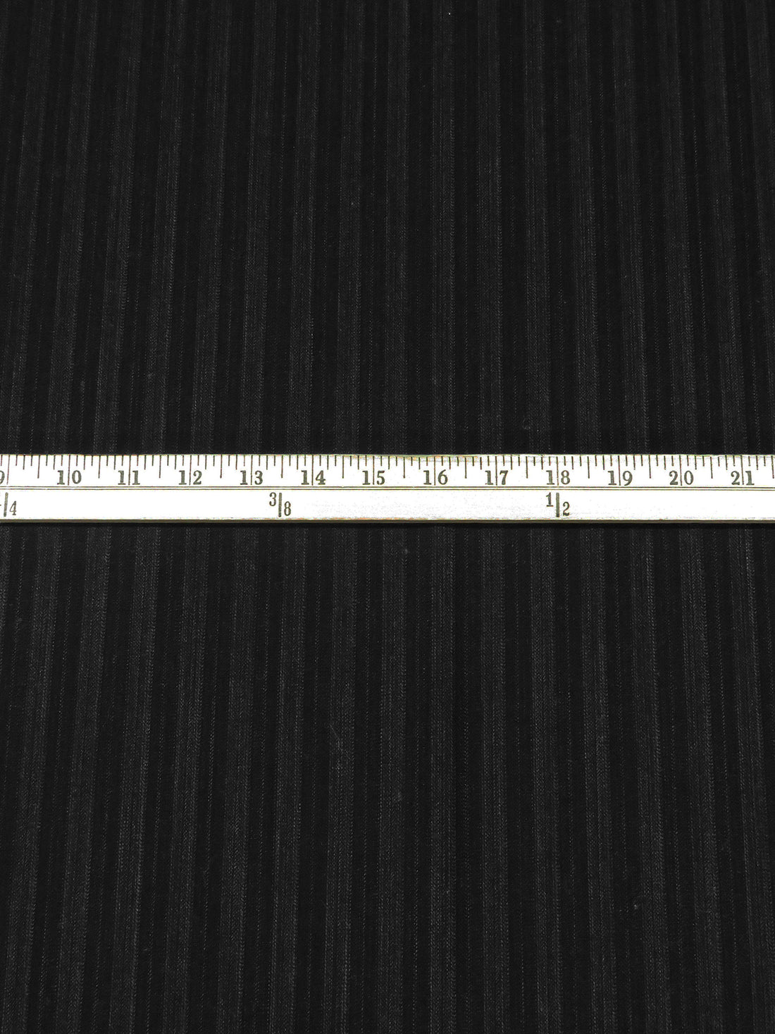 Black/Dark Gray Polyester/Cotton/Wool/Lycra Vertical Stripe Weave Stretch Suiting - 58W