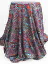 Sky Blue/International Orange/Paradise Pink/Multi 100% Rayon Ornate Paisley Print Rib Knit 48W