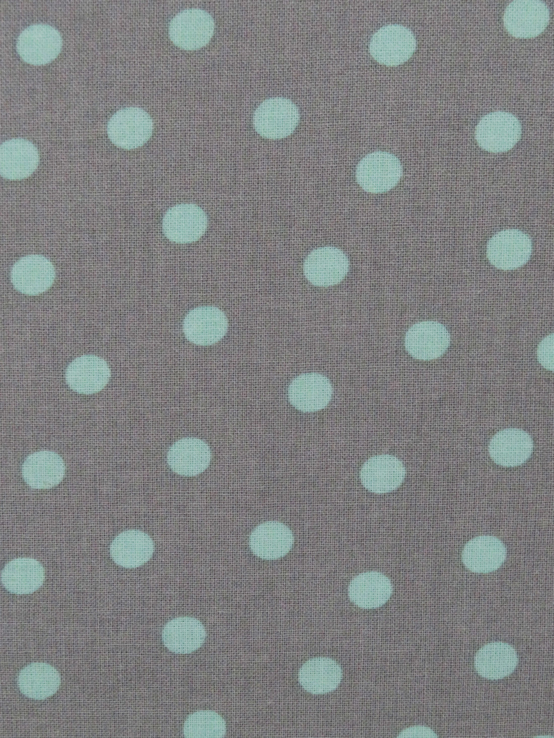 Steel Gray/Robin's Egg 100% Cotton Polka Dot Print Quilt Weight Woven 44W