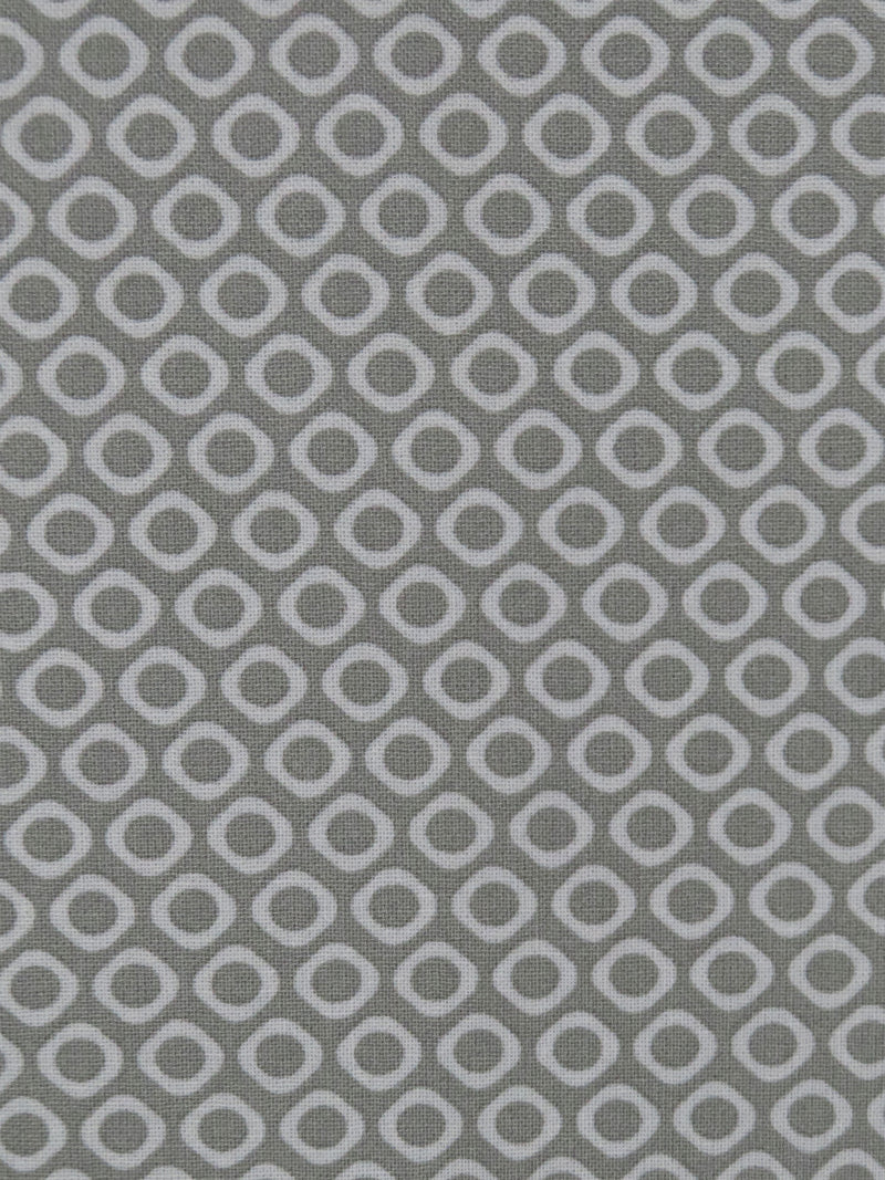 Pewter Gray/Cloud Gray 100% Cotton Geometric Print Quilt Weight Woven 44W