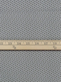 Pewter Gray/Cloud Gray 100% Cotton Geometric Print Quilt Weight Woven 44W