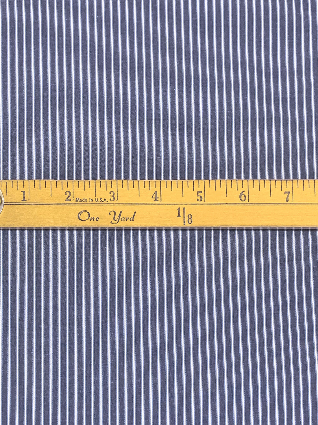 Dark Royal Blue/White/Soft Marine Blue 100% Cotton Vertical Stripe Weave Shirting 58W