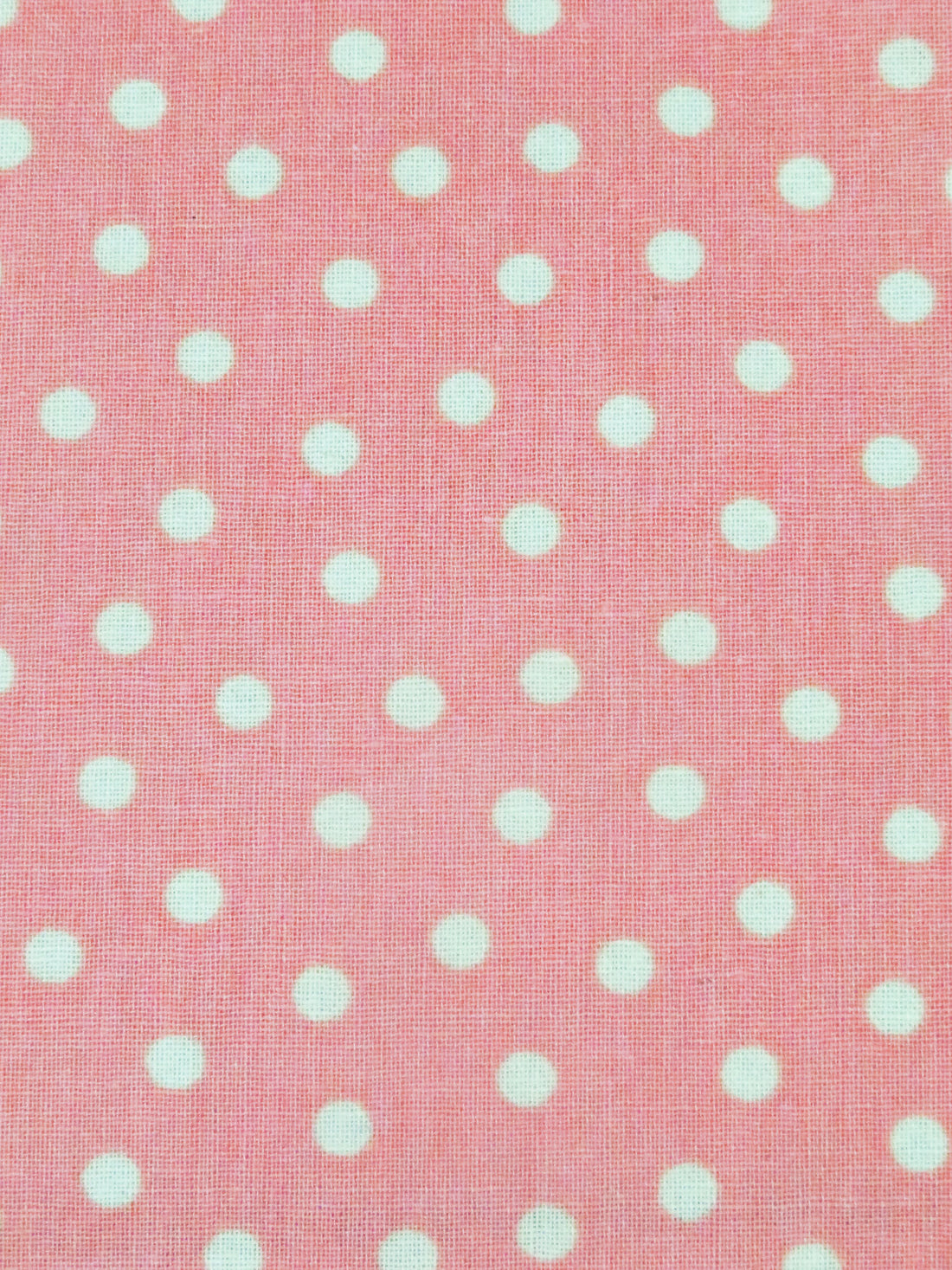 Ruddy Pink/Off-White 100% Cotton Dot Print Quilt Weight Woven 44W