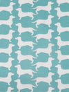 Light Verdigris/White 100% Cotton Dachshund Silhouette Print Quilt Weight Woven 44W