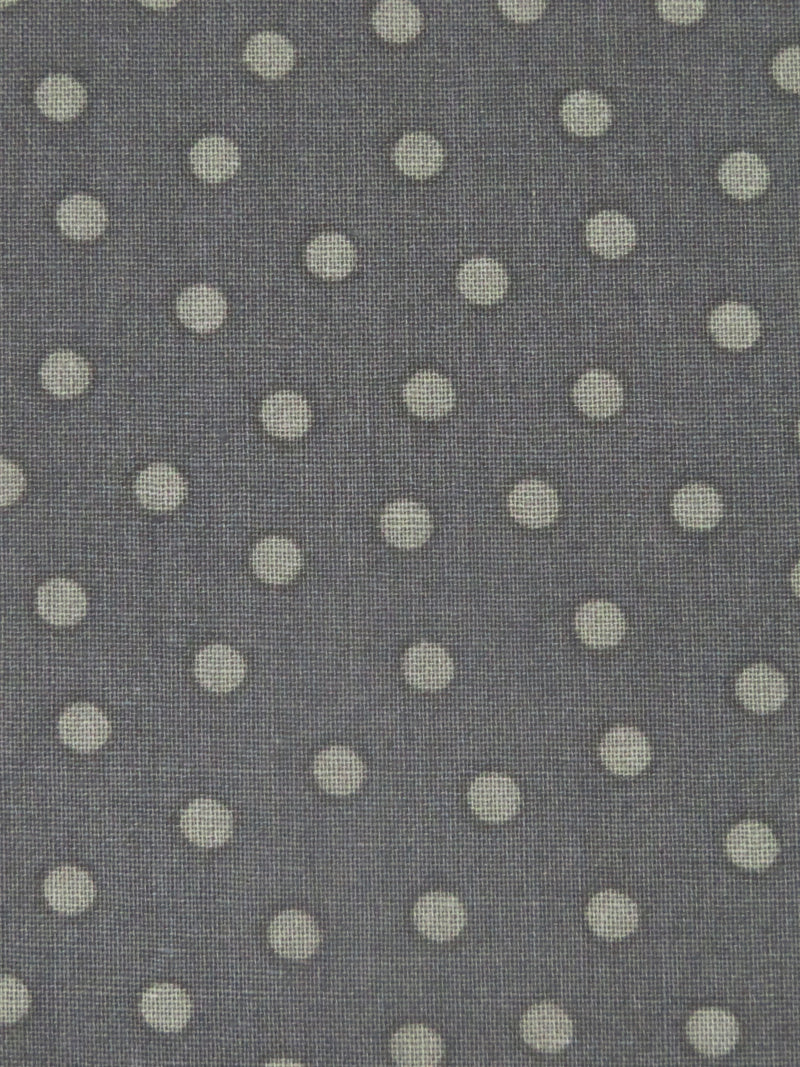 Medium Gray/Granite Gray 100% Cotton Dot Print Quilt Weight Woven 44W