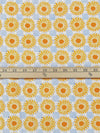 Marigold/Carolina Blue/White/Multi 100% Cotton Sunflower Print Quilt Weight Woven 44W