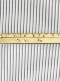 White/Lilac/Midnight Navy 100% Cotton Vertical Stripe Weave Shirting 56W