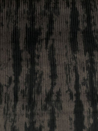 Dark Taupe/Black Polyester/Lycra Double Faced Vertical Abstract Streak Velvet Knit - NY Designer - 61W