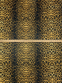 Old Gold/Black/Raw Umber 100% Polyester Animal Print Velvet Knit 61W