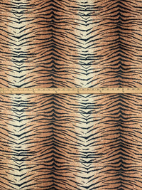 Camel/Black/Soft Sand 100% Polyester Animal Print Velvet Knit 60W