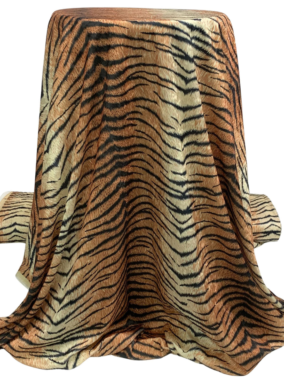 Camel/Black/Soft Sand 100% Polyester Animal Print Velvet Knit 60W