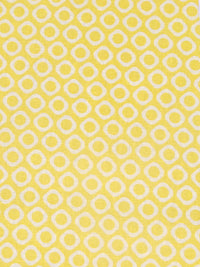 Lemon Yellow/Pale Yellow 100% Cotton Hollow Circle Print Quilt Weight Woven 44W