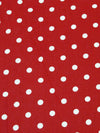 Fire Brick Red/White Cotton/Polyester Dot Print Broadcloth 60W