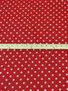 Fire Brick Red/White Cotton/Polyester Dot Print Broadcloth 60W