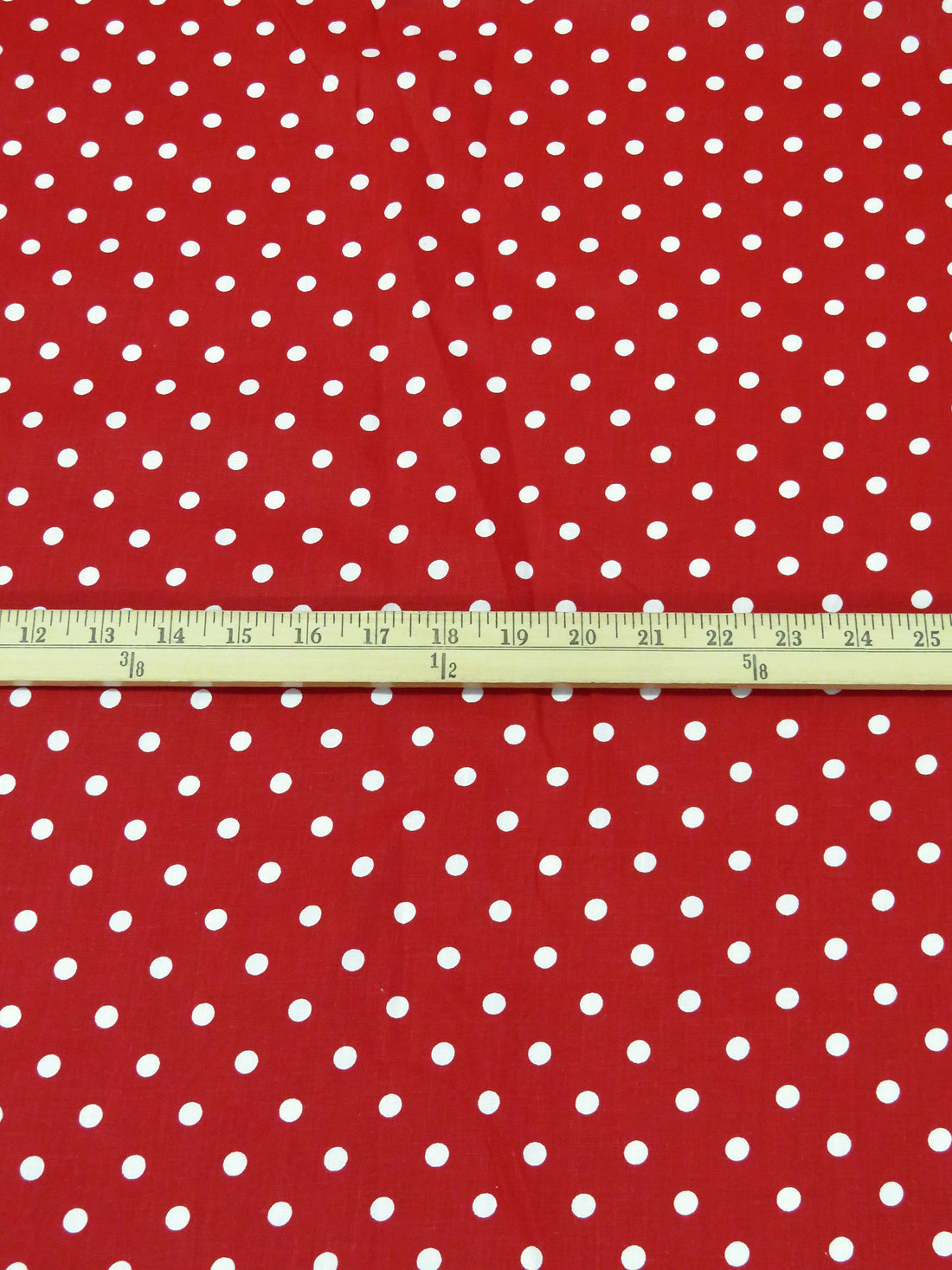 Fire Brick Red/White Cotton/Polyester Dot Print Broadcloth 60W