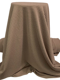 Taupe Tan Polyester/Lycra Power Air Grid Double Knit - Polartec - 60W