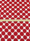 Fire Brick Red/White Cotton/Polyester Dot Print Broadcloth 60W