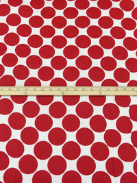 Fire Brick Red/White Cotton/Polyester Dot Print Broadcloth 60W