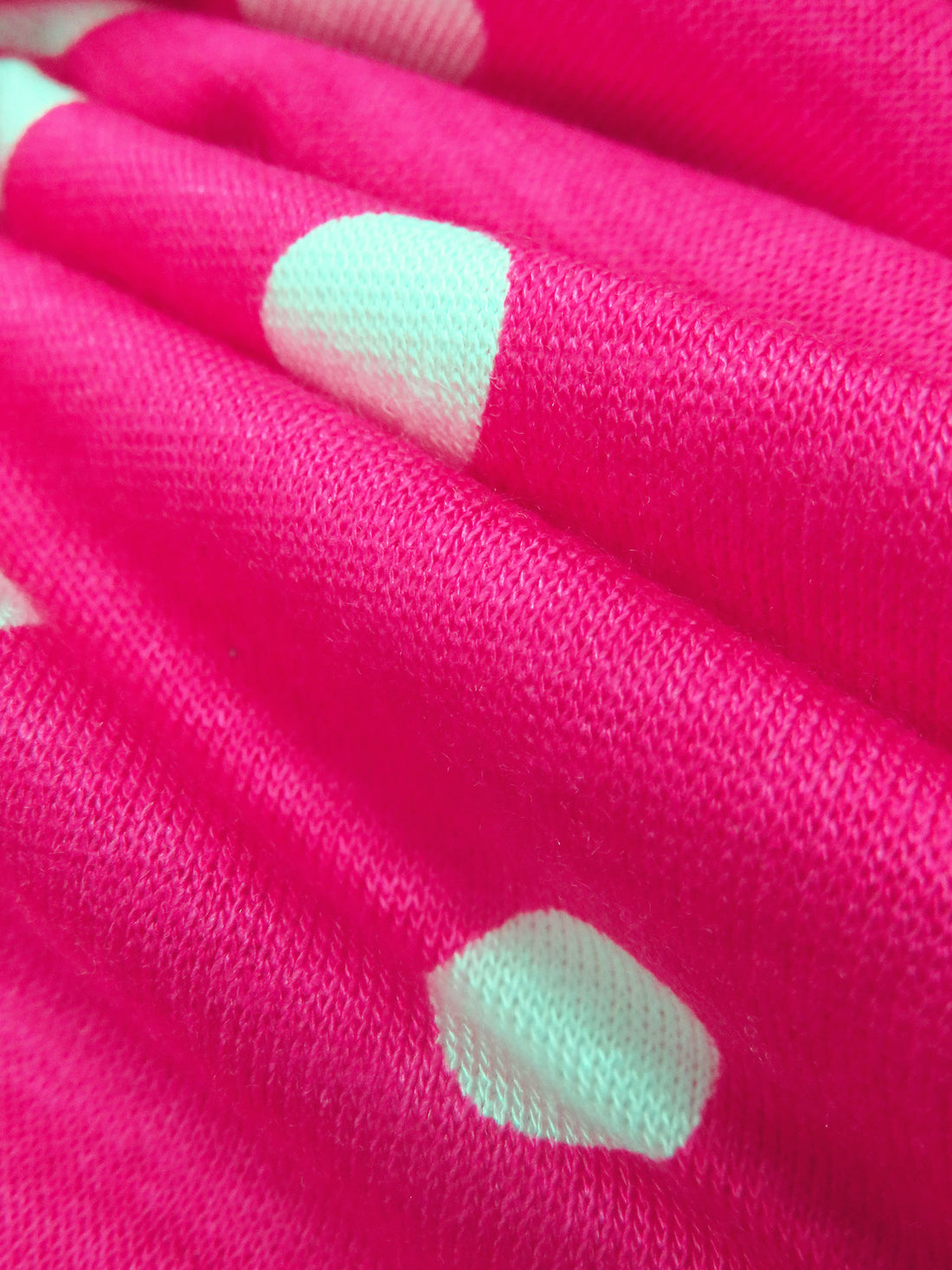 Magenta Pink/White Rayon/Lycra Heathered Dot Print Jersey Knit 56W