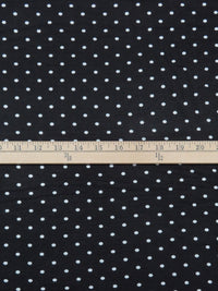 Black/White Rayon/Lycra Small Polka Dot Print Jersey Knit 56W