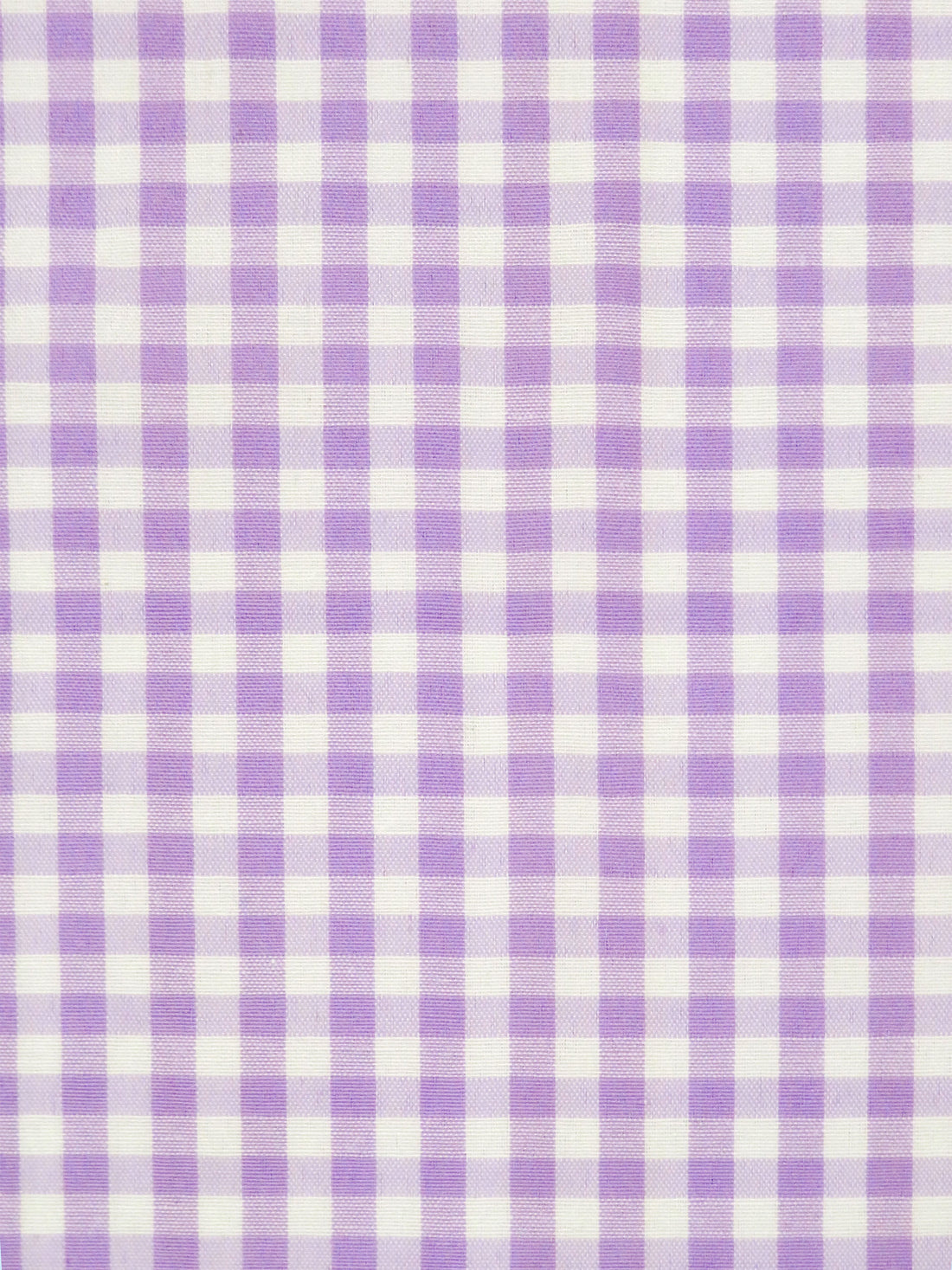 Lilac/White Cotton/Polyester Gingham Check Shirting 58W