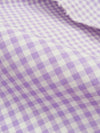 Lilac/White Cotton/Polyester Gingham Check Shirting 58W