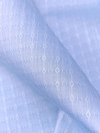 Light Steel Blue/White Cotton/Nylon/Lycra Micro Grid Dobby Weave St Tropez Stretch Shirting - Robert Kaufman - 54W