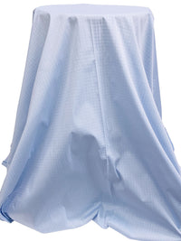 Light Steel Blue/White Cotton/Nylon/Lycra Micro Grid Dobby Weave St Tropez Stretch Shirting - Robert Kaufman - 54W