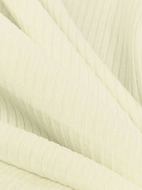 Antique Off-White Cotton/Polyester Rib Knit 55W