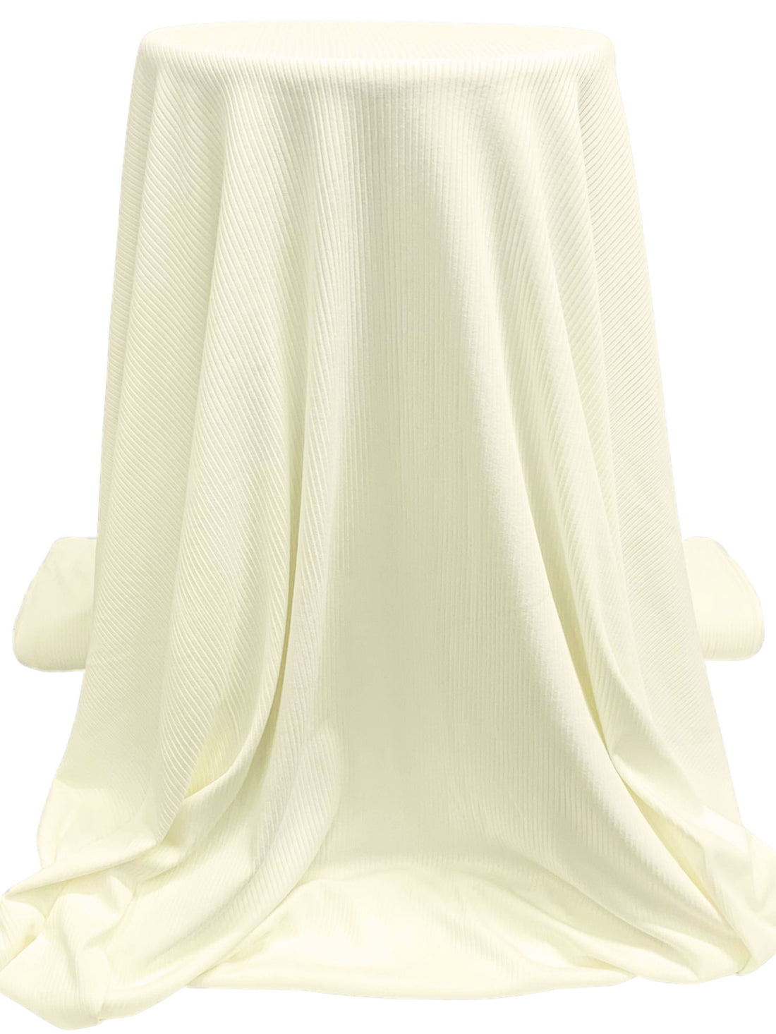 Antique Off-White Cotton/Polyester Rib Knit 55W