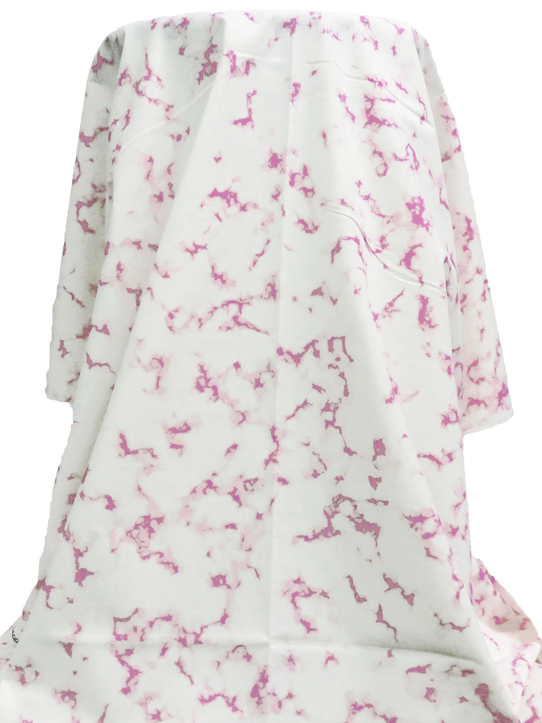 White/Mauve Rose/Thistle Cotton/Polyester Marbled-Look Print Shirting - Robert Kaufman - 43W