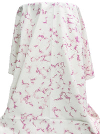 White/Mauve Rose/Thistle Cotton/Polyester Marbled-Look Print Shirting - Robert Kaufman - 43W