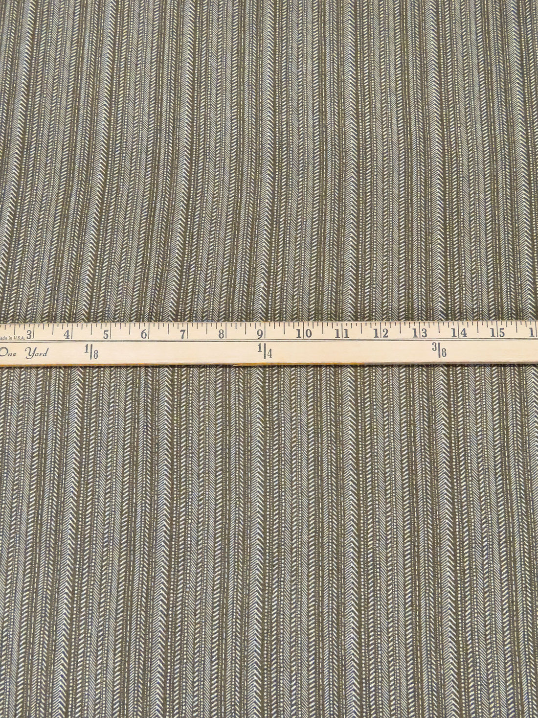 Rikan Brown/Light Gray 100% Rayon Various Dashed Vertical Stripe Print Crinkle Challis - Robert Kaufman - 54W