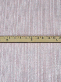 Silver Pink/White 100% Rayon Various Dashed Vertical Stripe Print Crinkle Challis - Robert Kaufman - 54W