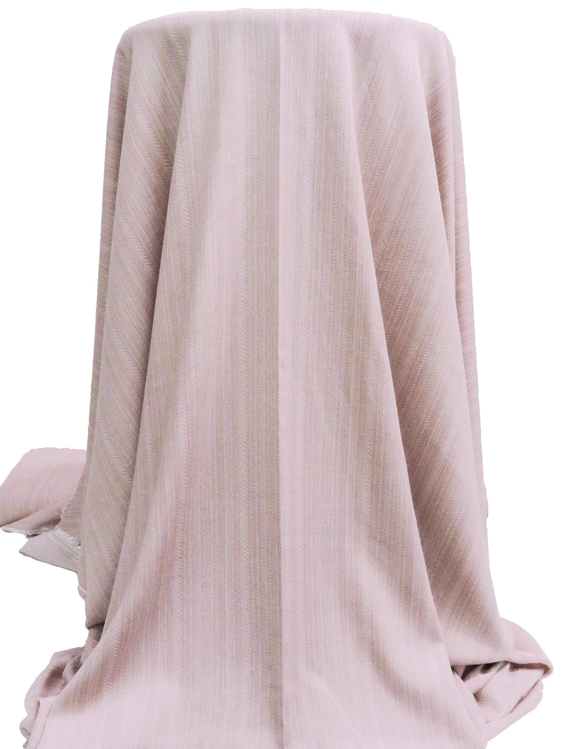 Silver Pink/White 100% Rayon Various Dashed Vertical Stripe Print Crinkle Challis - Robert Kaufman - 54W