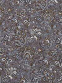 Graphite/Shadow Blue/White/Multi 100% Rayon Ornate Print Crinkle Challis - Robert Kaufman - 50W