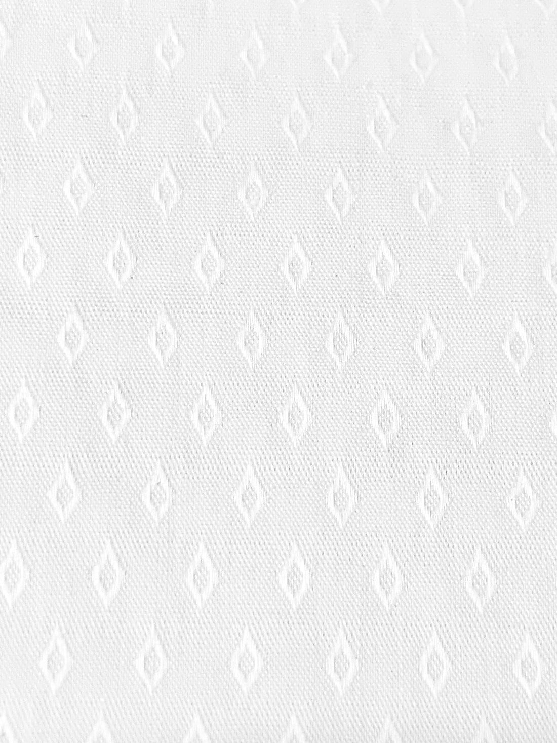 White Cotton/Nylon/Lycra Micro Hollow Diamond Dobby Weave St Tropez Stretch Shirting - Robert Kaufman - 55W