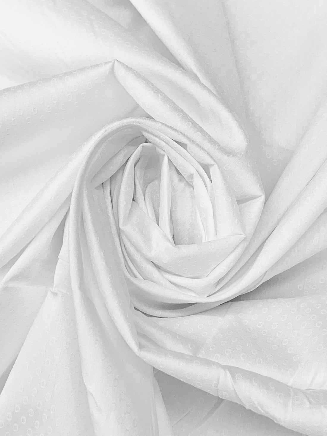 White Cotton/Nylon/Lycra Micro Hollow Oval Dobby Weave St Tropez Stretch Shirting - Robert Kaufman - 55W