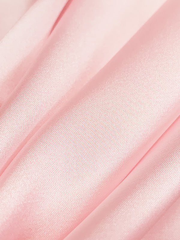 Pale Petal Pink 100% Polyester Charmeuse - NY Designer - 60W