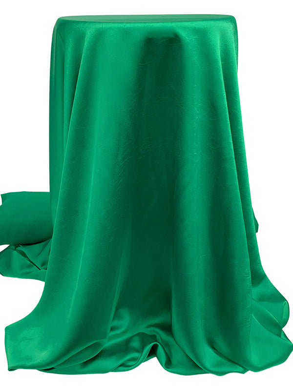 Lucky Green Polyester/Acetate Crepe Back Satin - NY Designer - 58W